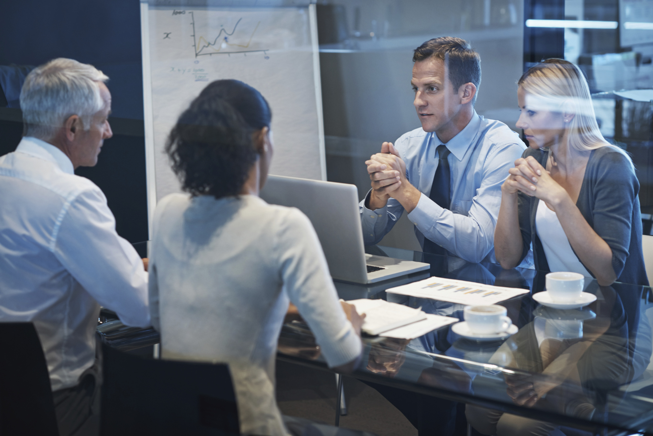 A group of businesspeople having a meeting